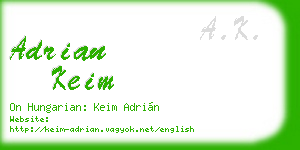 adrian keim business card